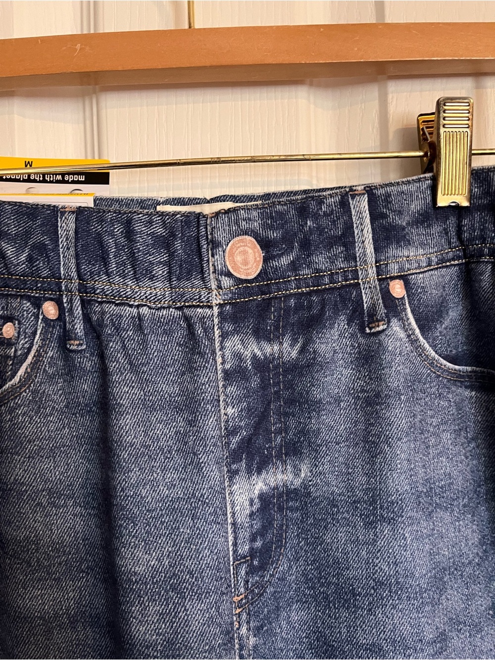 NWT Seven7 Wide Leg Denim Illusion Cotton Terry Sweatpant Jeans Size Medium - Picture 6 of 15